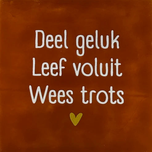 Yett Tegeltje 'Deel Geluk'