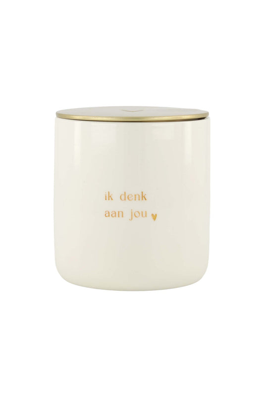Zusss Geurkaars keramiek 'Ik denk aan jou'