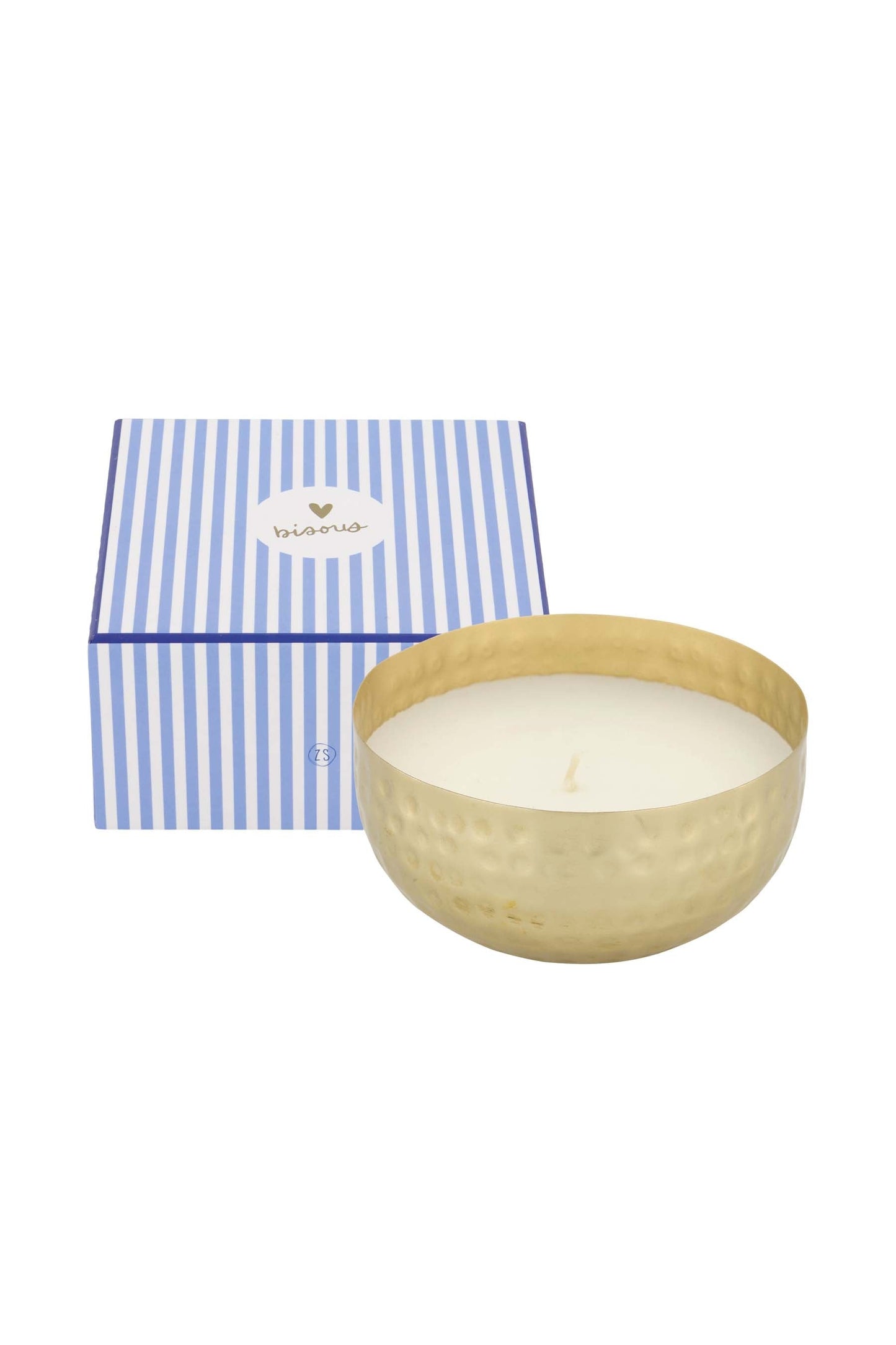 Zusss geurkaars metaal goud in geschenkdoos 'Bisous'