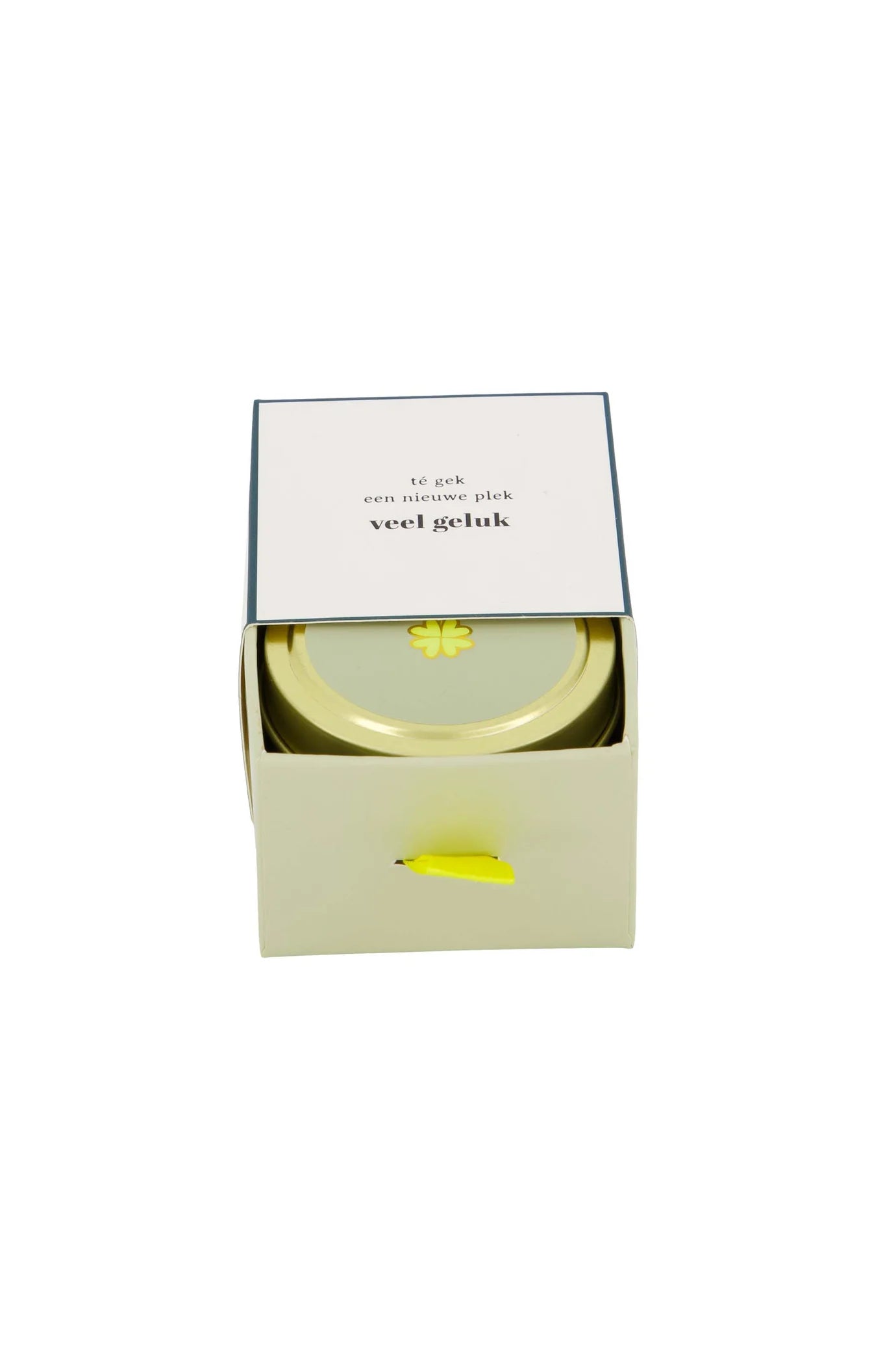 Zusss Geurkaars in schuifdoosje 'Veel geluk - klavertje'