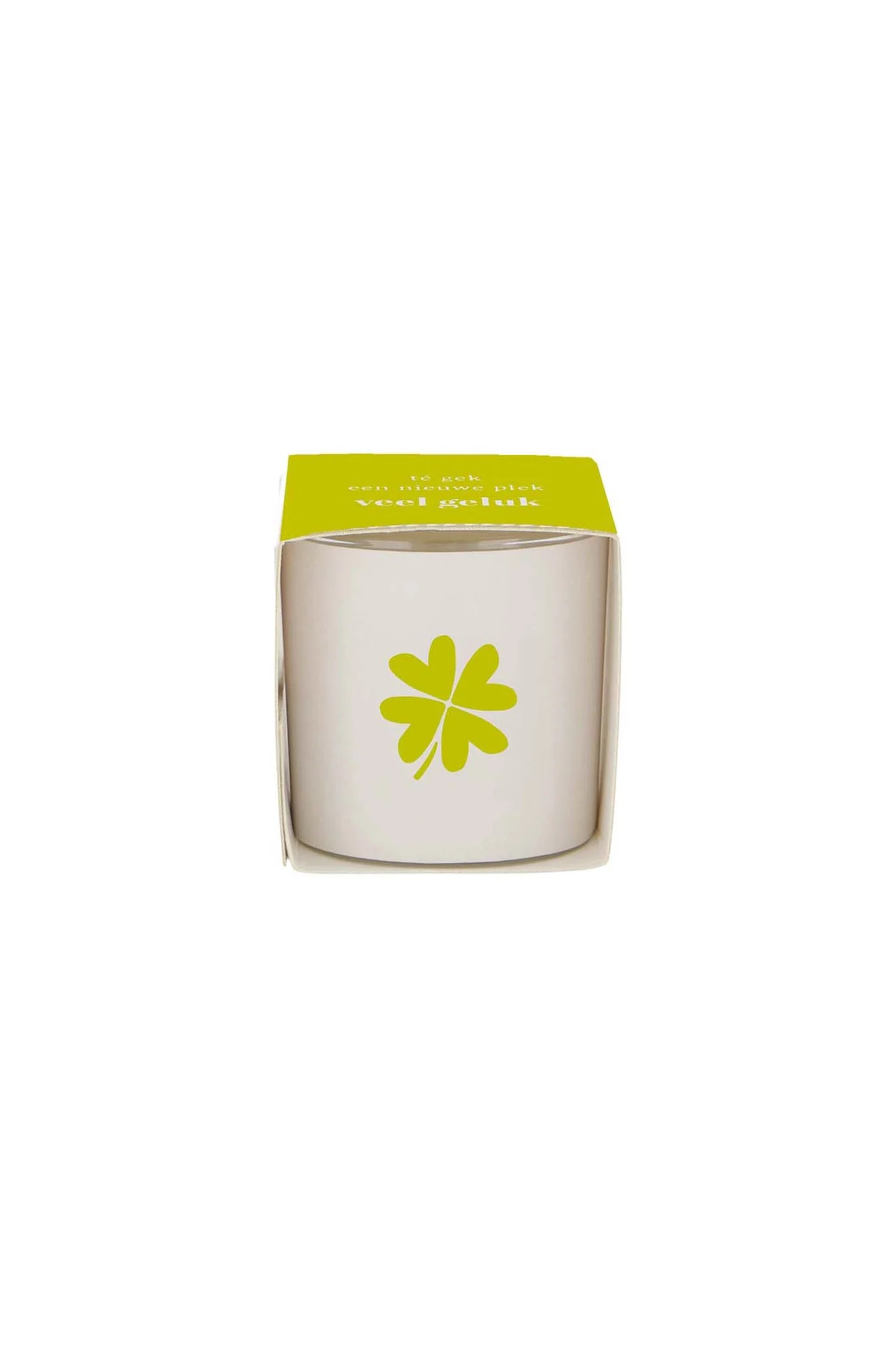 Zusss Geurkaars in schuifdoosje 'Veel geluk' klavertje'