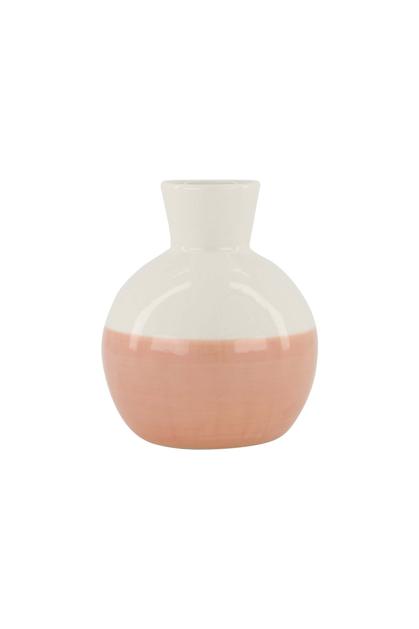 Zusss Keramiek Vaasje Roze/Wit