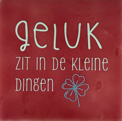 Yett Tegeltje 'Geluk'
