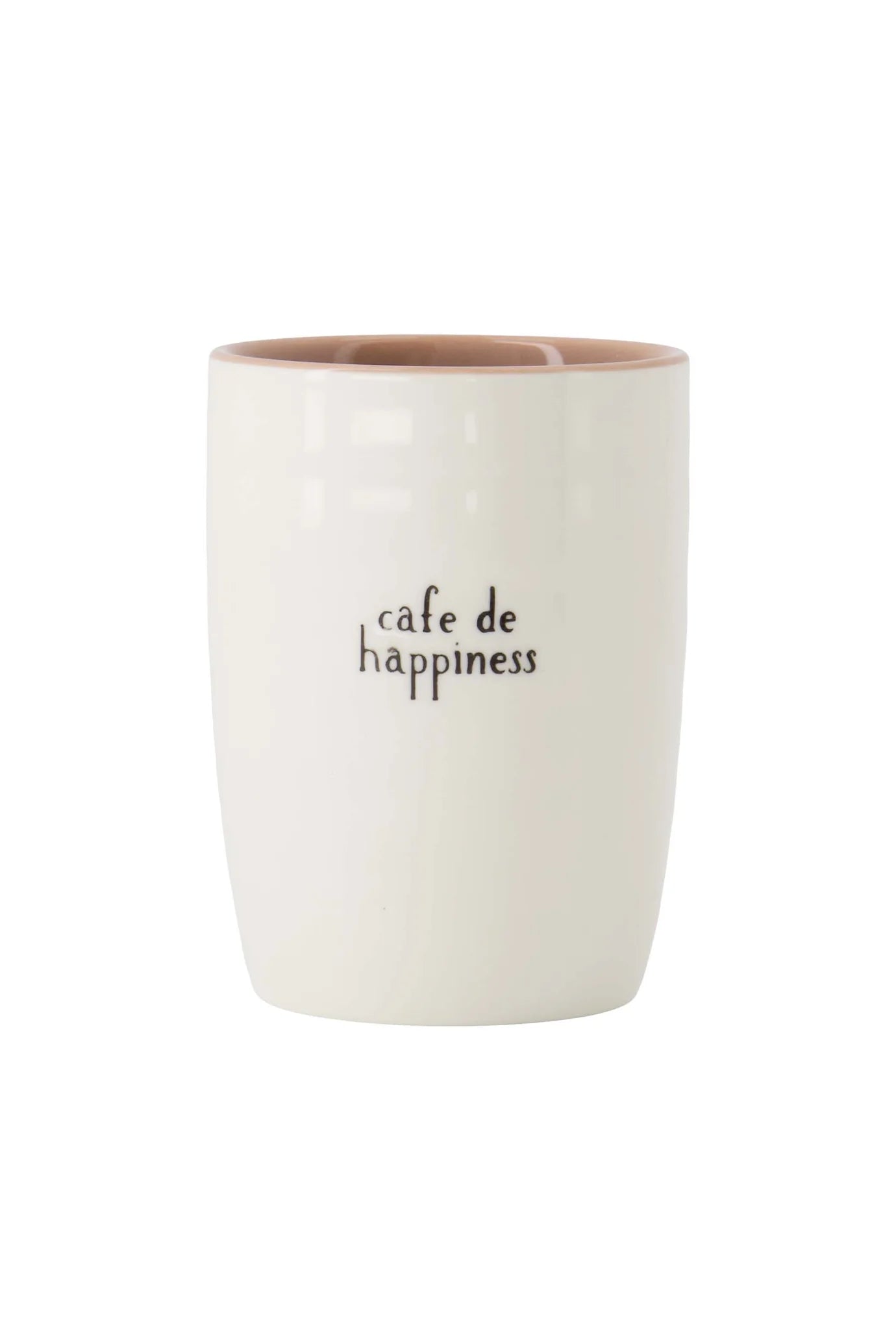 Zusss Koffiemok cafe de happiness wit/zwart