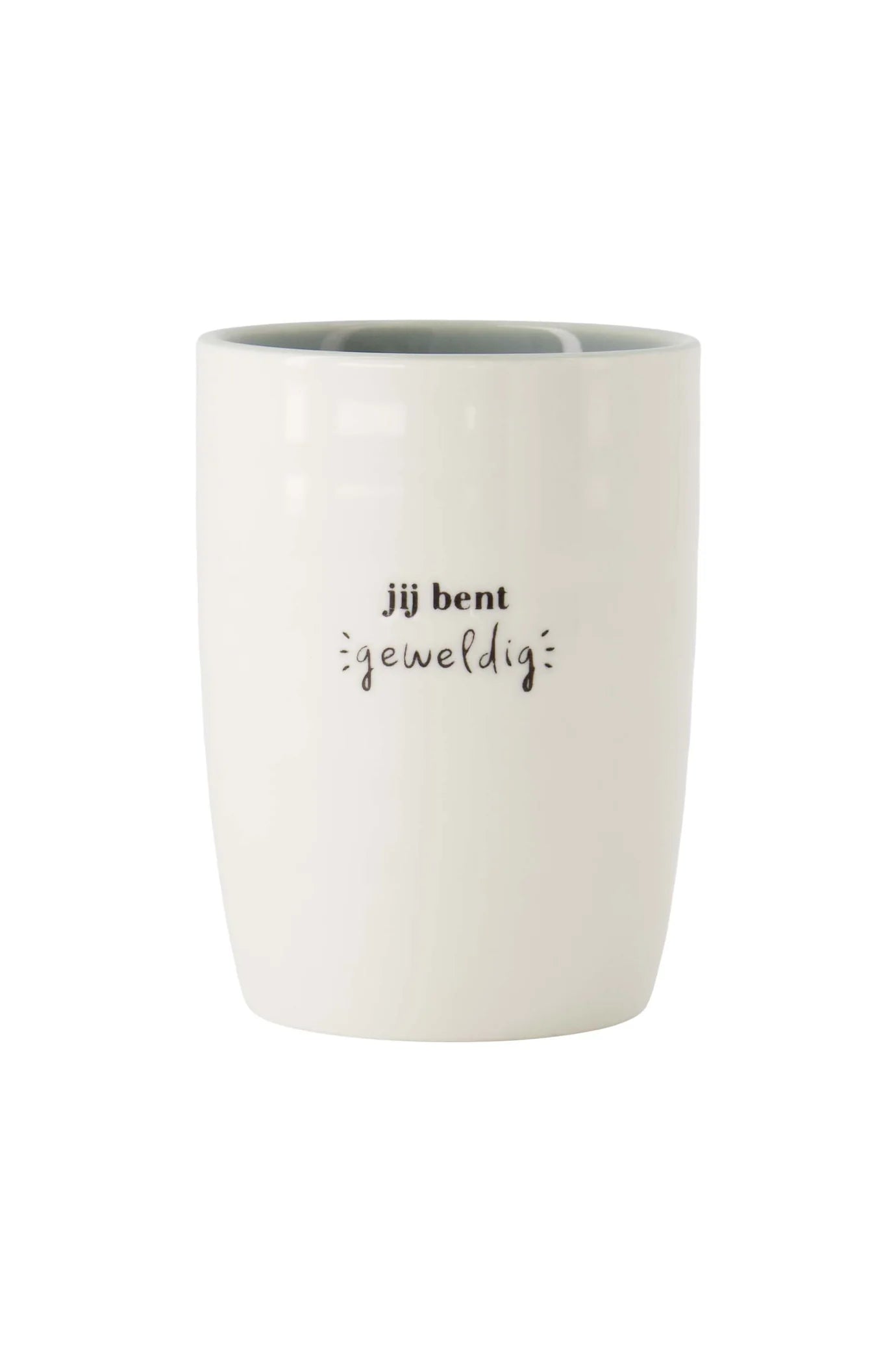 Zusss Koffiemok je bent geweldig wit/grijsblauw