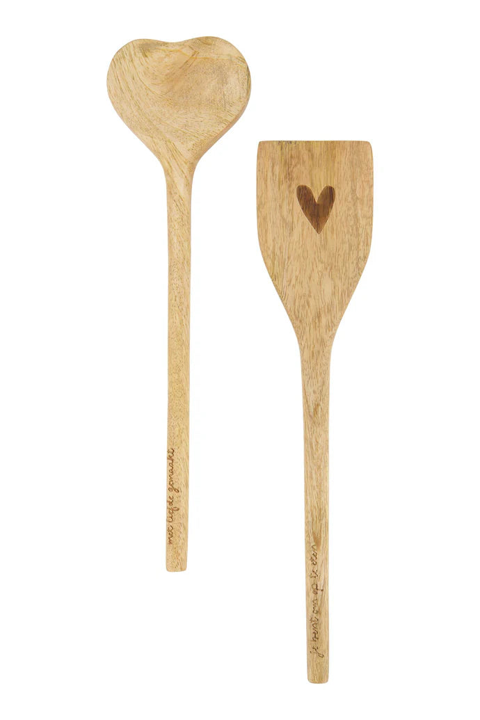 Zusss Spatel hout hartje naturel