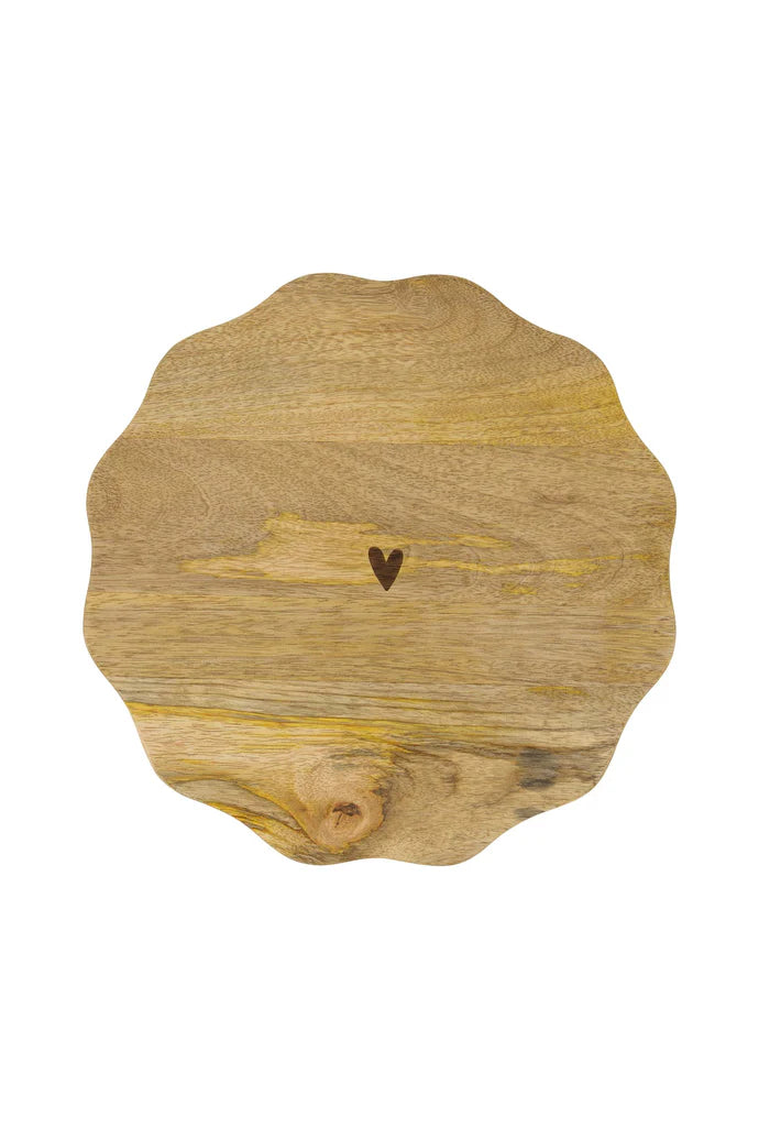 Zusss Taartplateau hout hartje naturel