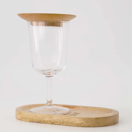 Zusss Glastopper hout hartje naturel