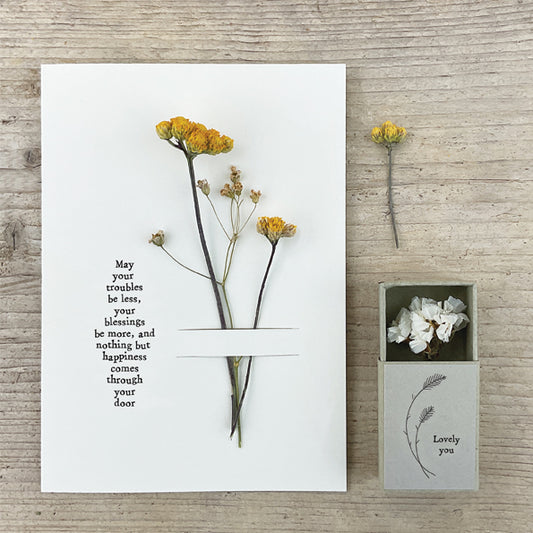 East of India Matchbox met droogbloem "Lovely You"