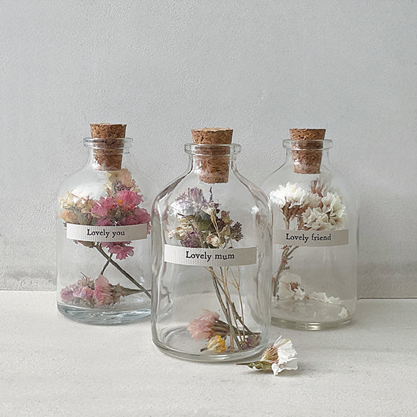 East of India vaasje met droogbloemen "Lovely friend"