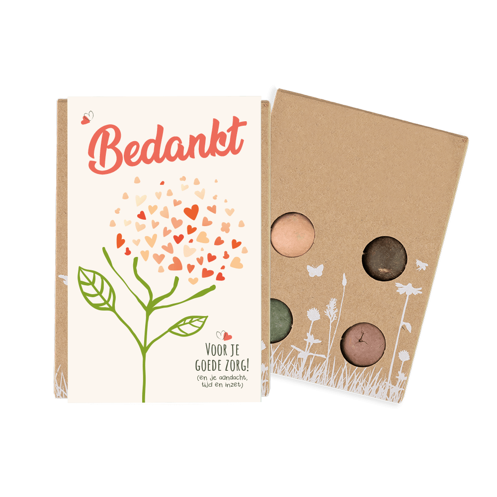 Blossombs Giftbox Bedankt - 4 zaadbommetjes