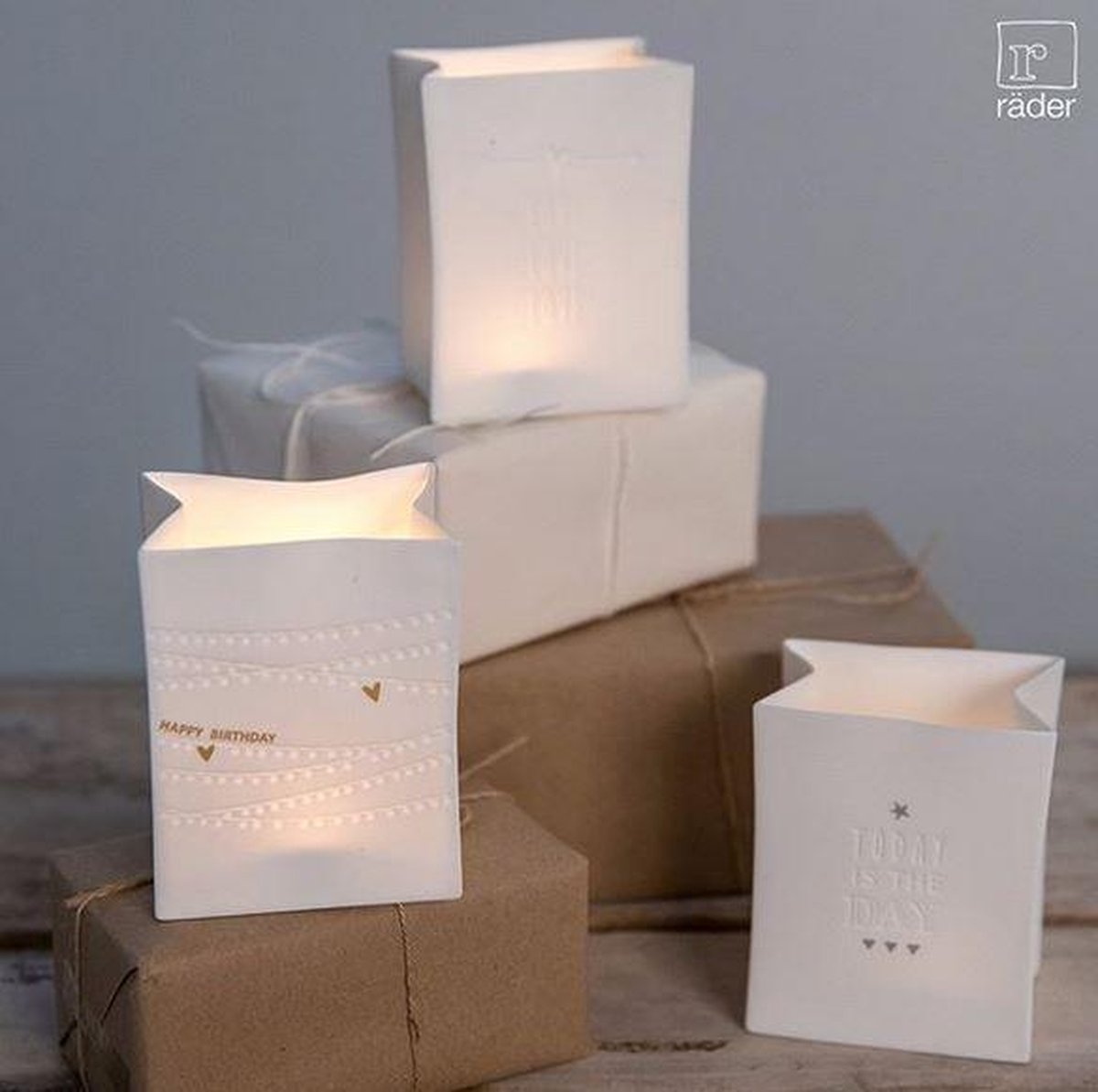 Räder Theelicht zakje "Love love love"