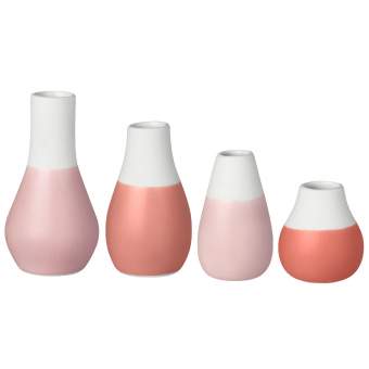 Räder mini vaasjes pastelroze - set van 4