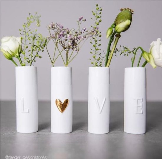 Räder Mini vaasjes "Love" - set van 4
