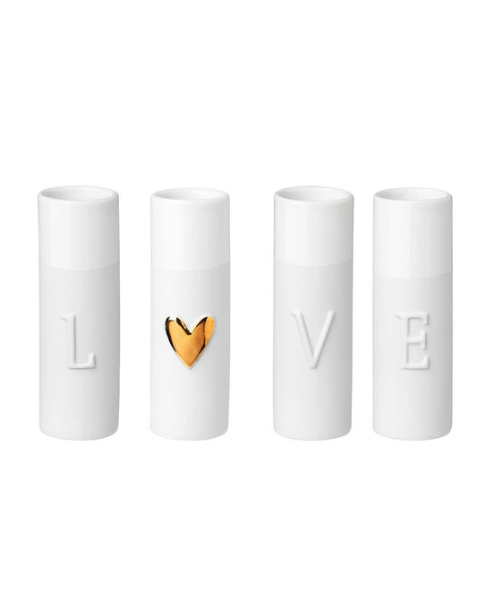Räder Mini vaasjes "Love" - set van 4