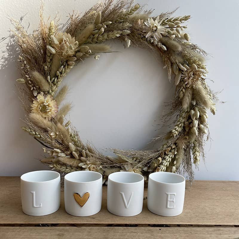 Räder Theelichthouders "Love" - set van 4