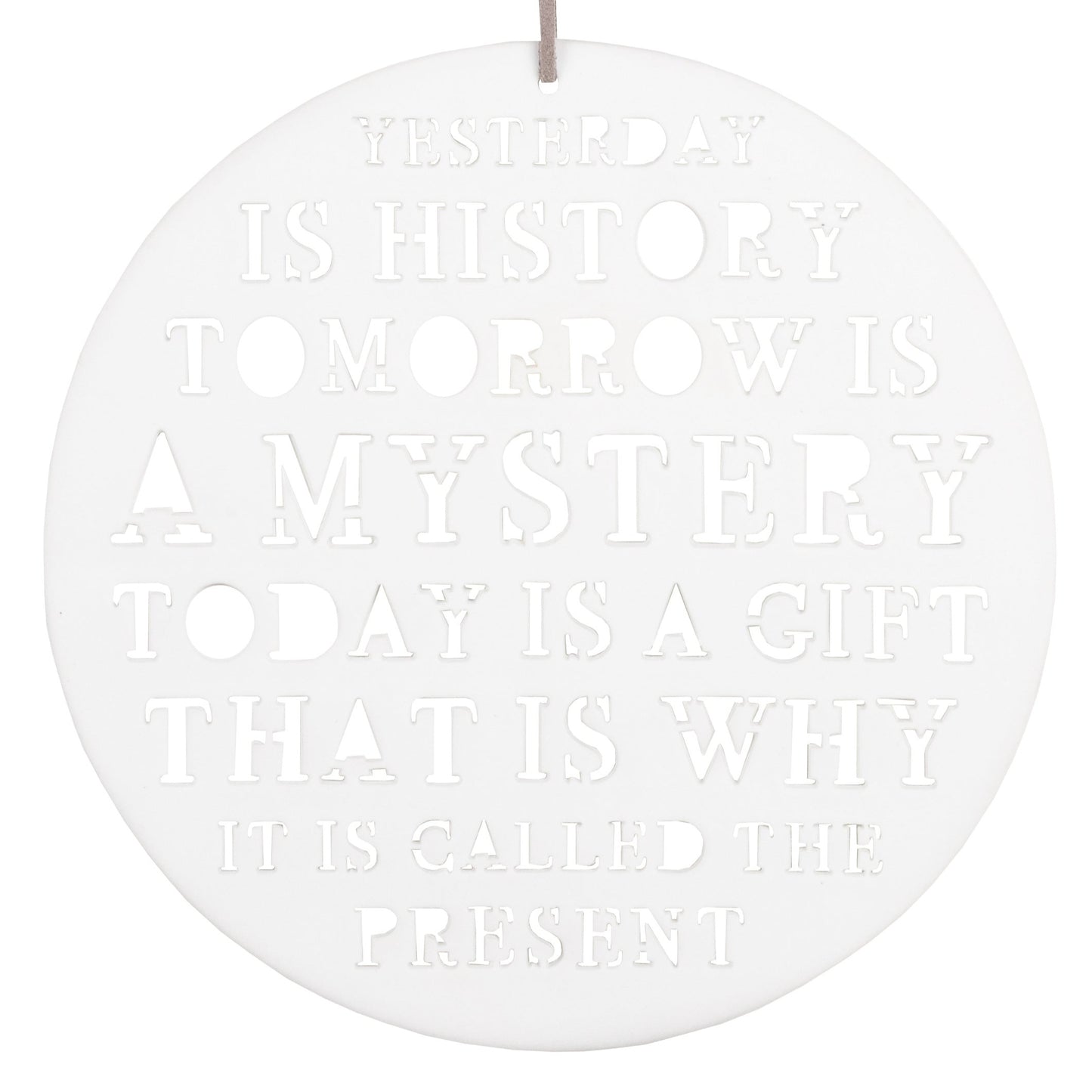 Poëzie-hanger "Yesterday is history" - Räder