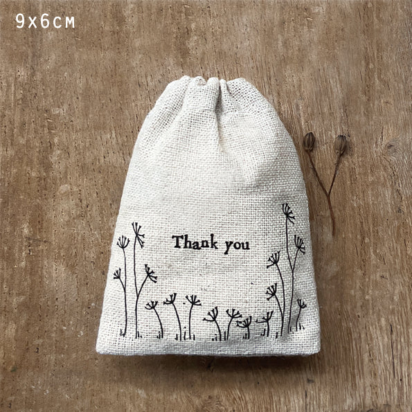 East of India Klein zakje 'Thank you'