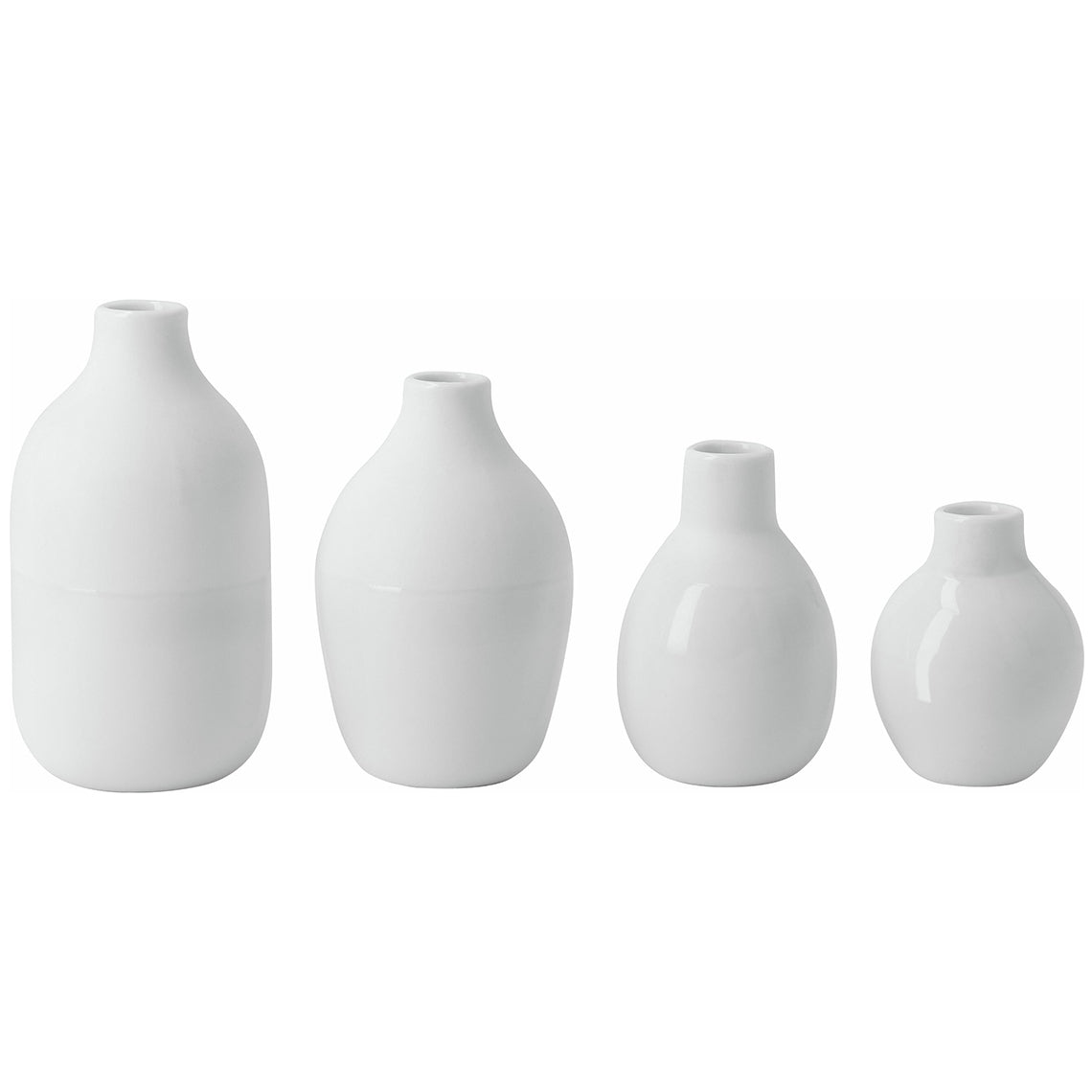 Räder mini vaasjes wit NIEUW - set van 4