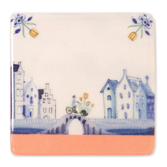 Storytiles Tegel mini 'Tulpen op weg naar jou'