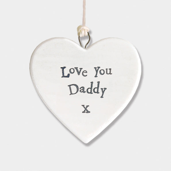East of India Hanger hart 'Love you Daddy'