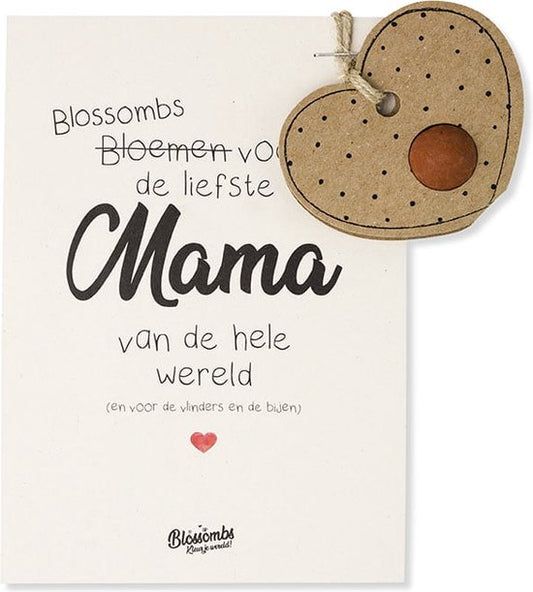 Blossombs Wenskaart met Zaadbom - Bloemen voor de Liefste Mama