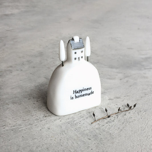 East of India Porseleinen beeldje 'Happiness is homemade'