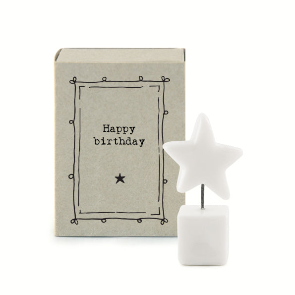 East of India Matchbox "Happy Birthday"