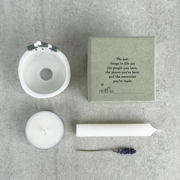 East of India - Kaars&theelichthouder 'Best things in life'