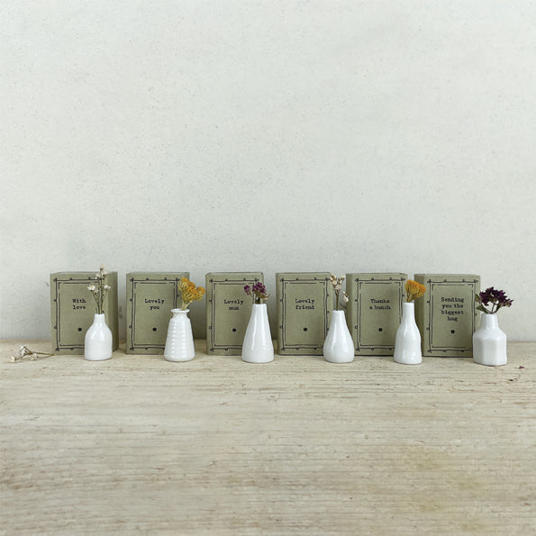East of India Matchbox Vaas 'With Love'