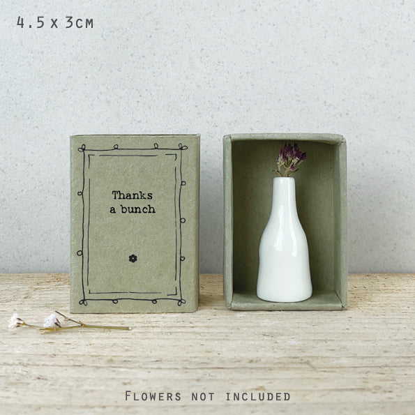 East of India Matchbox "Thanks a bunch"