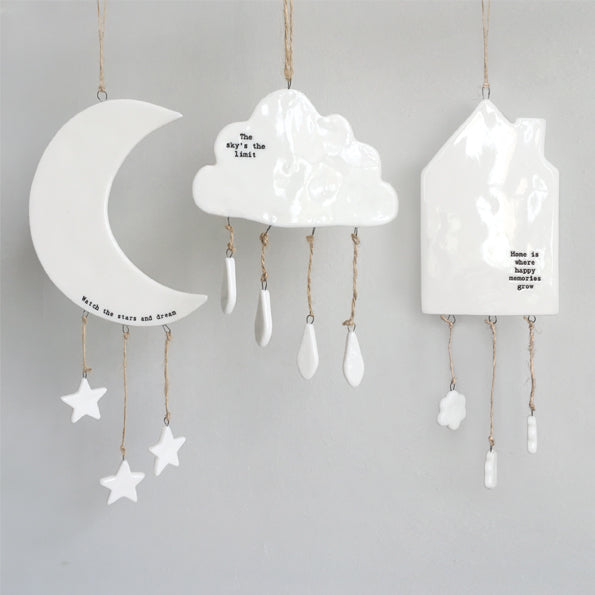 East of India - porselein maan hanger