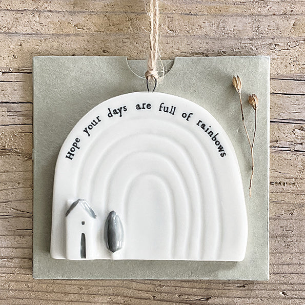 East of India - Porseleinen hangertje 'Rainbow Days'