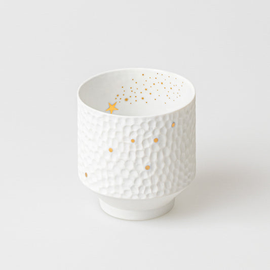 Räder Theelichthouder 'Wit/Goud met sterren'