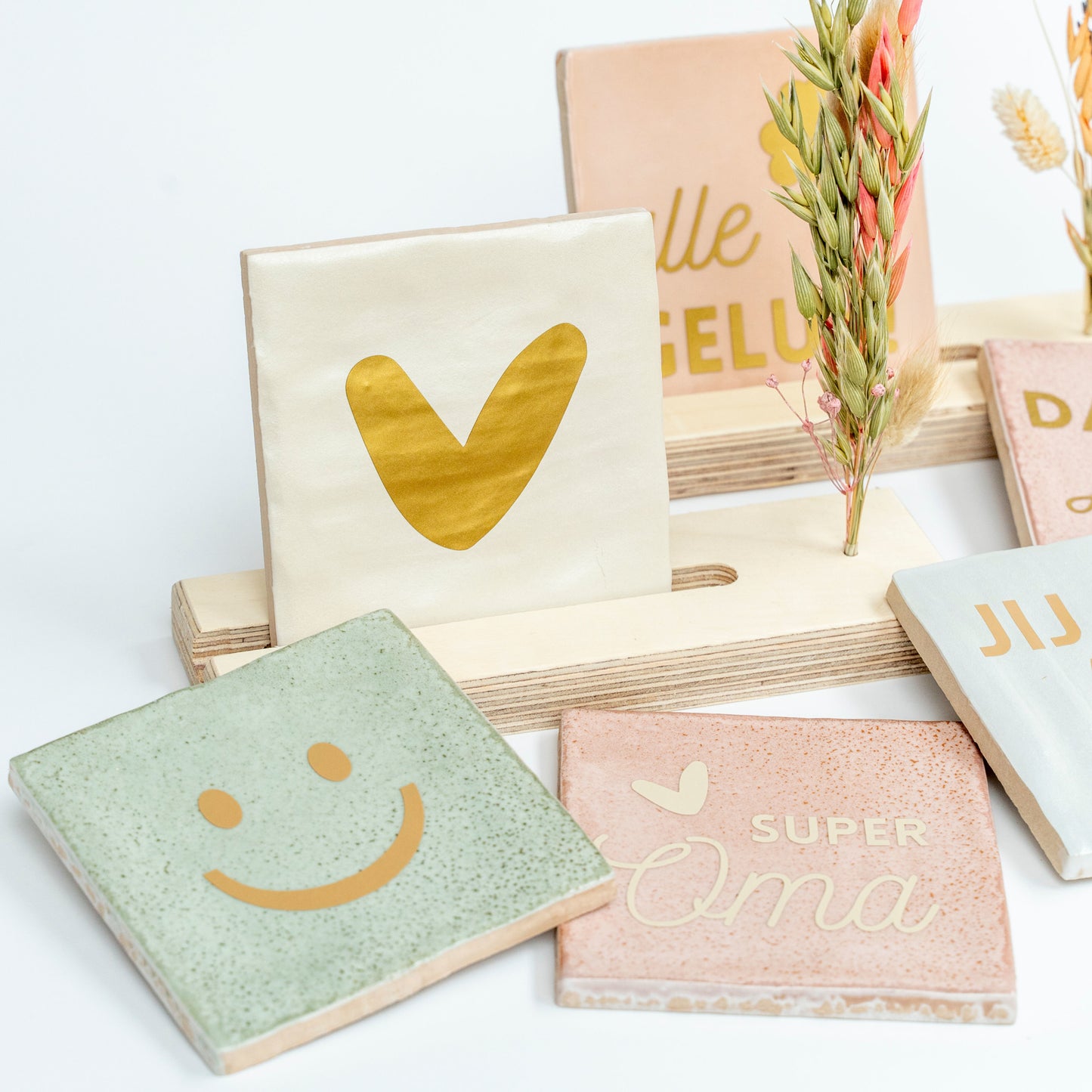 Tegelhouder incl. droogbloemen