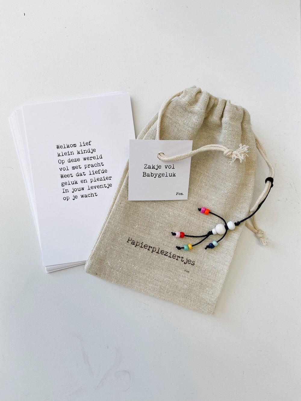 Papierpleziertjes - Zakje babygeluk