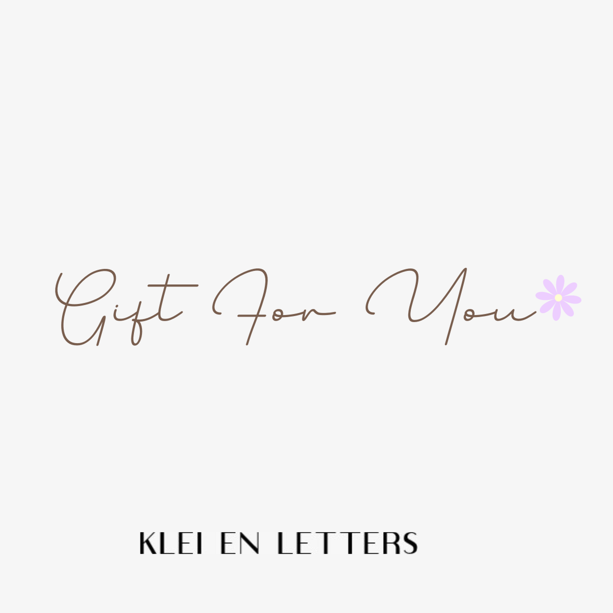 Klei en Letters Kadobon