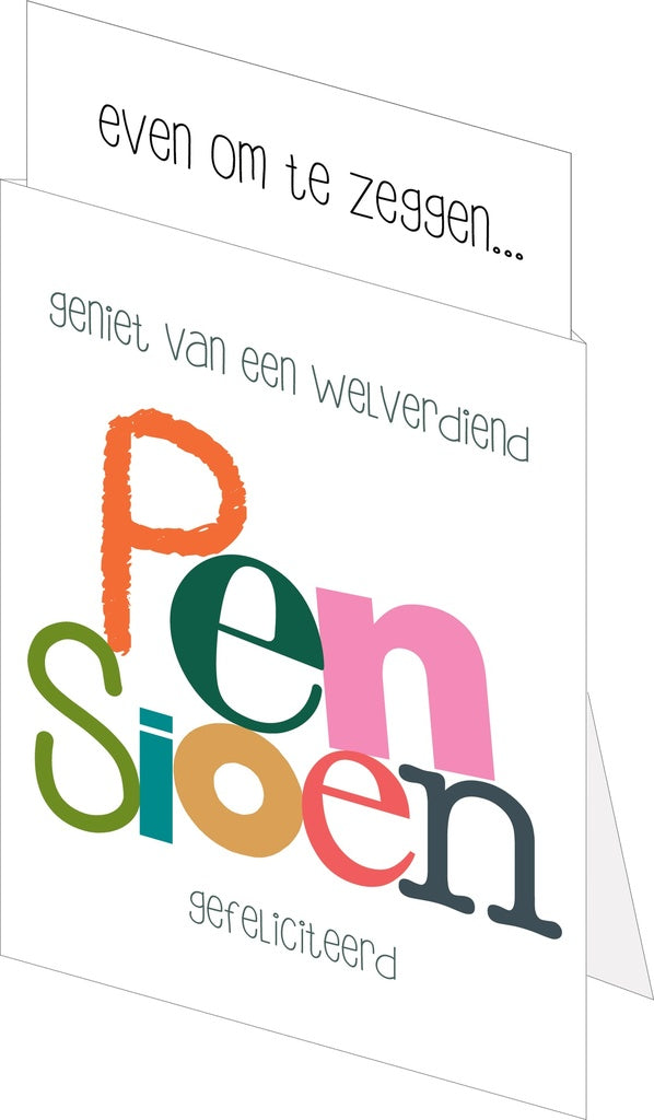 Mailbox Wenskaart 'Geniet van een welverdiend pensioen'