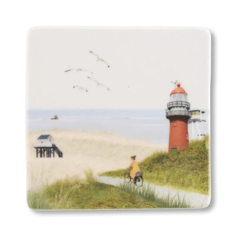 Storytiles Tegel mini 'Fietsend op vlieland'
