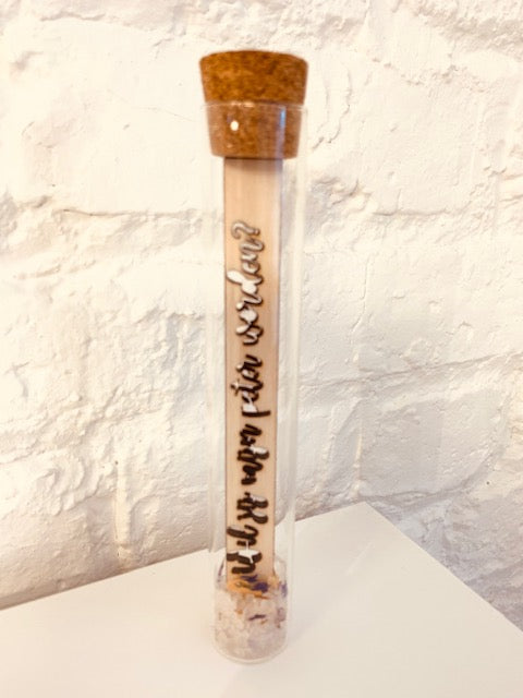 Glazen Proefbuisje 'Wil jij mijn peter worden?'