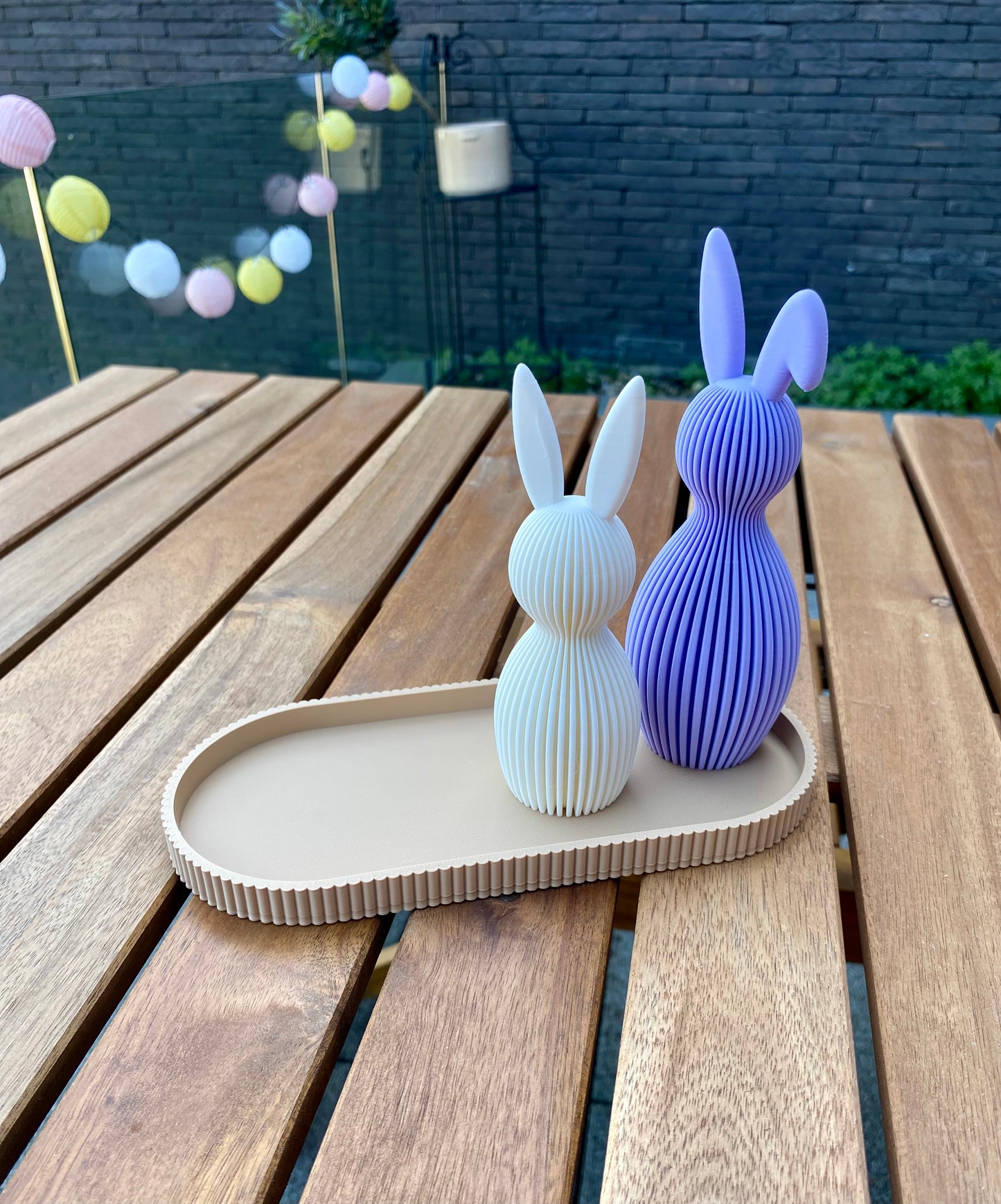 Thieu Lab 'Ovale schaal ribbel - klein - kleur Muted Green