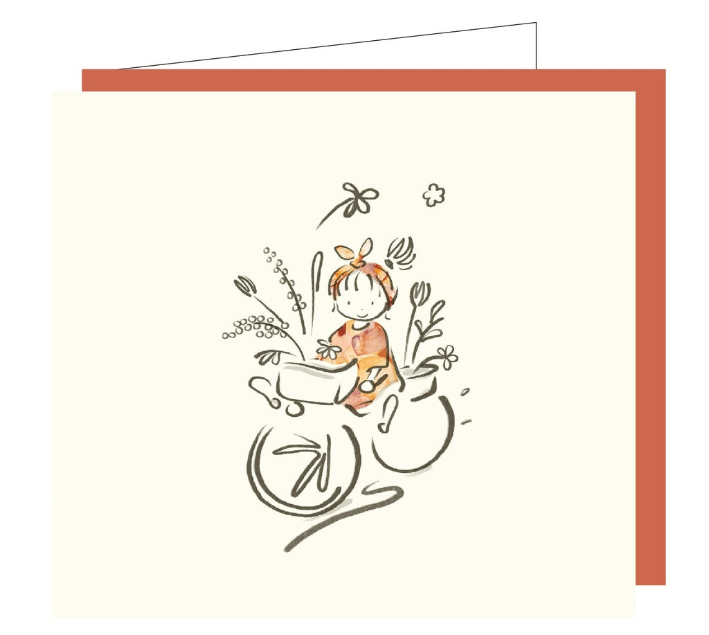 Janne Fiets met Bloemen