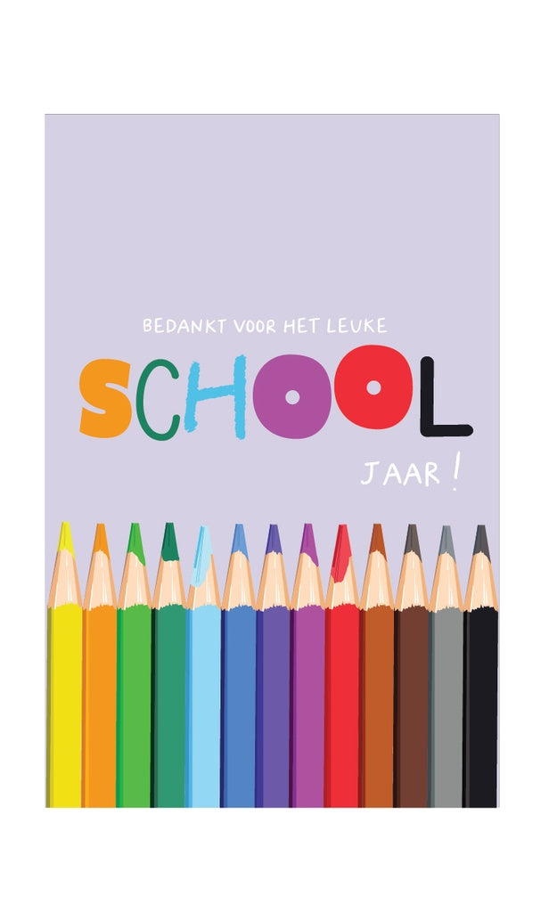 Mailbox Notitieblokje 'Bedankt voor het leuke schooljaar'