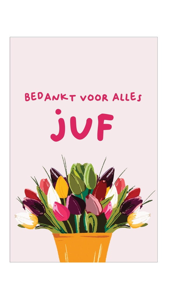 Mailbox Notitieblokje 'Bedankt voor alles Juf'