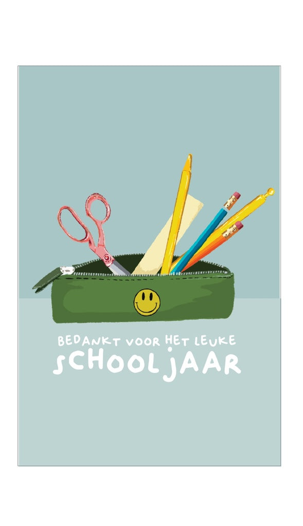 Mailbox Notitieblokje 'Bedankt voor het leuke schooljaar'