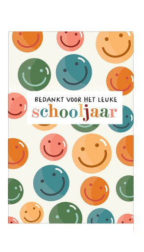 Mailbox Notitieblokje 'Bedankt voor het leuke schooljaar'