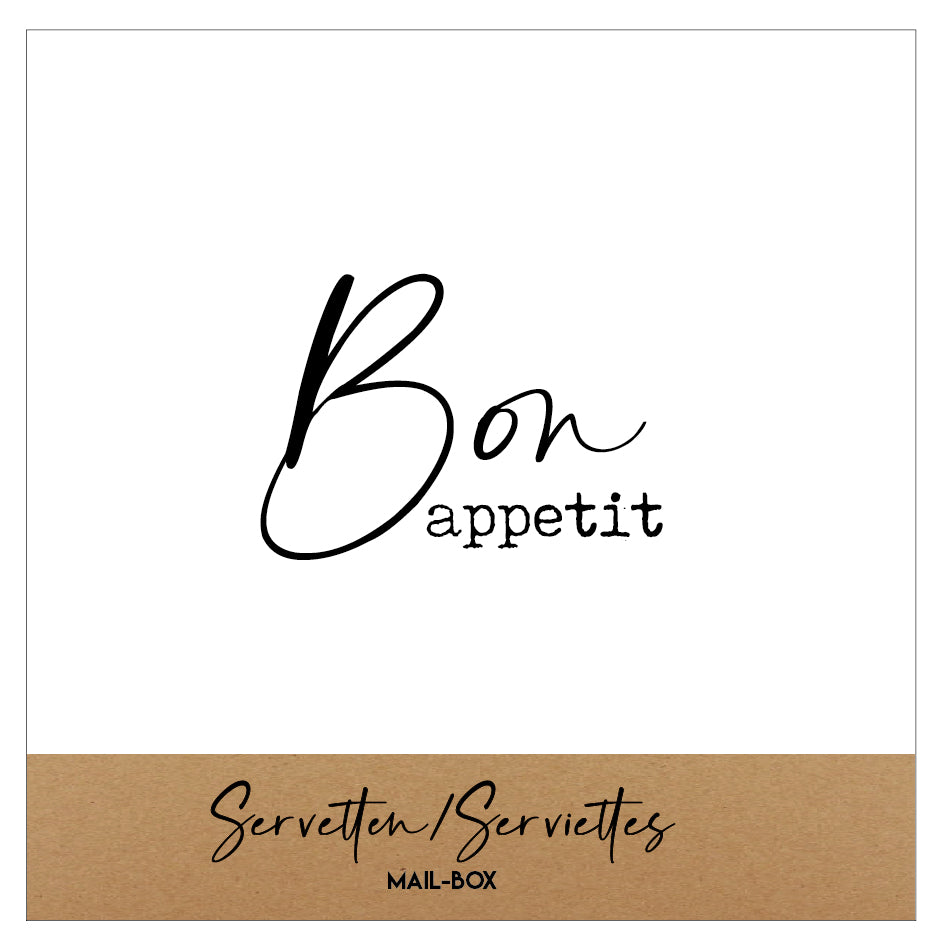 Mailbox Servetten Klein 'Bon Appetit'