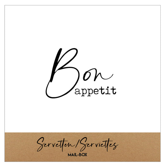 Mailbox Servetten Klein 'Bon Appetit'