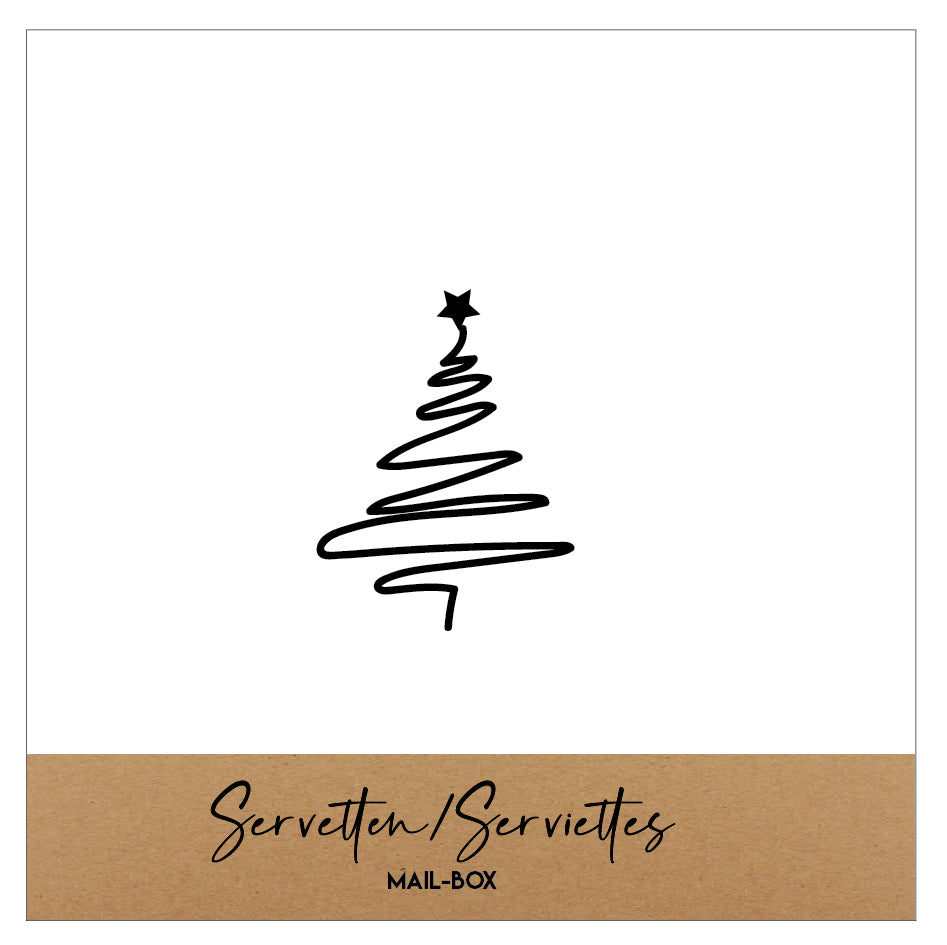Mailbox Servetten Klein 'Kerstboom'