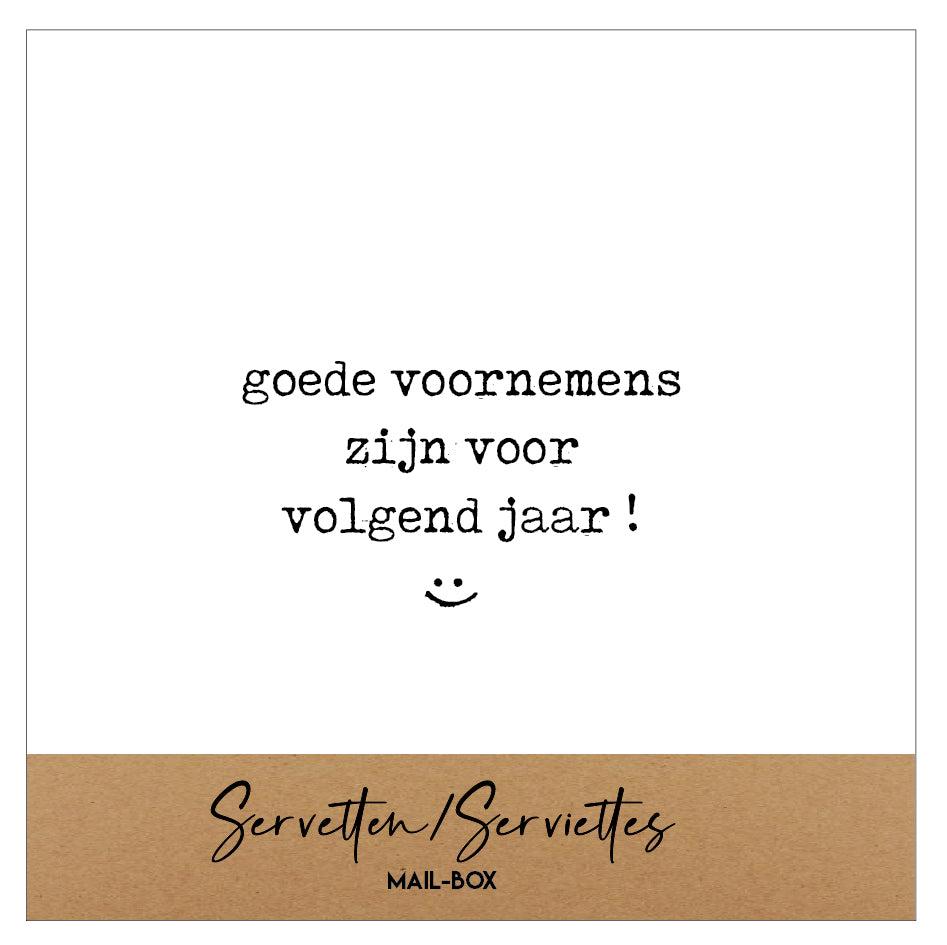 Mailbox Servetten Klein 'Goede voornemens'